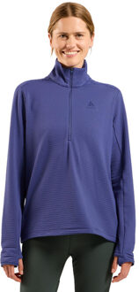ODLO Essential Thermal Midlayer 1/2 Zip Hardloopshirt Dames-Blauw - L