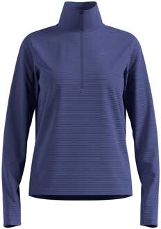ODLO Essential Thermal Midlayer 1/2 Zip Hardloopshirt Dames-Blauw