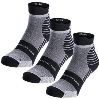 ODLO Performance Merino Quarter Trail Sokken - 3 paar zwart