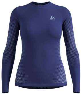 ODLO Performance WarmCrew Longsleeve Dames-blauw - XS