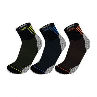 ODLO Socks quarter ceramicool quarter 3-pack Zwart - 42-44