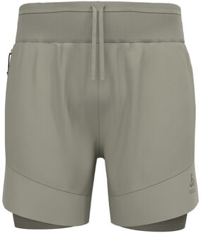 ODLO X-Alp Trail 6in 2in1 Hardloopshorts Heren-Grijs - L