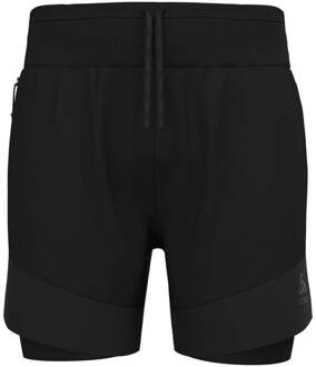 ODLO X-Alp Trail 6in 2in1 Hardloopshorts Heren-Zwart - S
