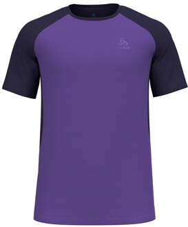 ODLO X-Alp Trail Hardloopshirt Heren-Paars,Zwart - S