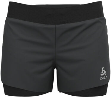 ODLO Zeroweight 2in1 Short 3'' Dames - zwart - maat XS