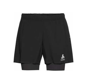 ODLO Zeroweight 2in1 Short 5'' Heren - zwart - maat M