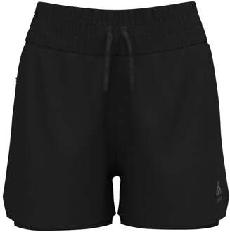ODLO Zeroweight 3in 2in1 Hardloopshorts Dames-Zwart - L