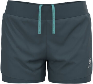 ODLO Zeroweight 3inch 2in1 Hardloopshorts Dames donkergrijs - XS