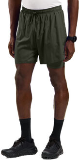 ODLO ZeroWeight 5'' 2in1 Short Heren donkergroen - M