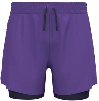 ODLO Zeroweight 5in 2in1 Hardloopshorts Heren-paars lila - M