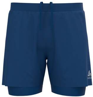 ODLO Zeroweight 5inch 2in1 Hardloopshorts Heren donkerblauw - XL,XXL