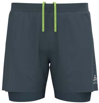 ODLO Zeroweight 5inch 2in1 Hardloopshorts Heren donkergrijs - S