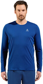 ODLO Zeroweight Chill-Tec Crew Neck Hardloopshirt Heren donkerblauw - L