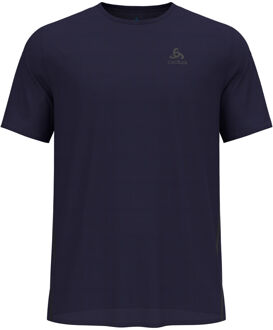 ODLO Zeroweight Chill-Tec Hardloopshirt Heren-Donkerblauw - S