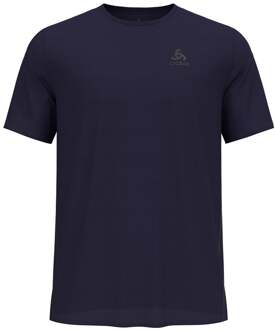 ODLO Zeroweight Chill-Tec Hardloopshirt Heren-Donkerblauw - S