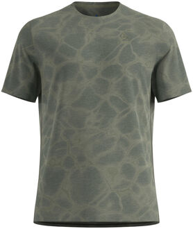 ODLO Zeroweight Engineered Chill-Tec Hardloopshirt Heren-Olijf - M