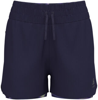 ODLO Zeroweight Print 3in 2in1 Hardloopshorts Dames-Donkerblauw - XS,M,L,XL