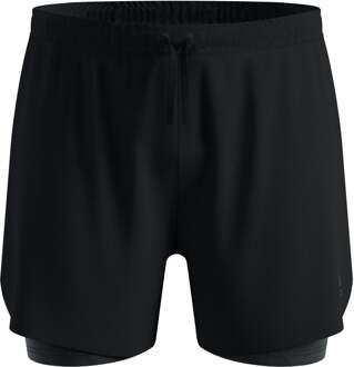 ODLO Zeroweight Print 5in 2in1 Hardloopshorts Heren-zwart - XXL