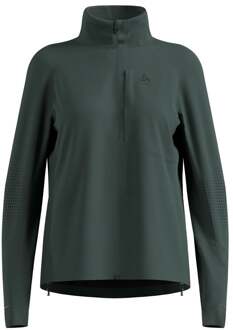 ODLO Zeroweight Pro Warm Reflective Hardloopjas Dames-Olijf - XS