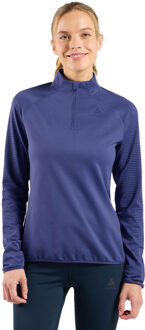 ODLO Zeroweight Warm Half-Zip Midlayer LS Dames blauw
