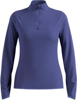 ODLO Zeroweight Warm Mid Layer 1/2 Zip Hardloopshirt Dames-Blauw - S,M,L,XL