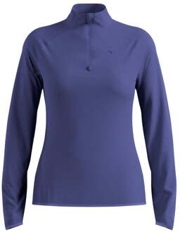 ODLO Zeroweight Warm Mid Layer 1/2 Zip Hardloopshirt Dames-Blauw
