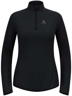 ODLO Zeroweight Warm Mid Layer 1/2 Zip Hardloopshirt Dames-Zwart - M,L,XL