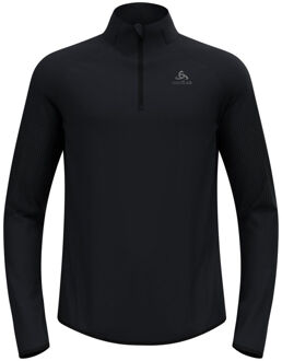 ODLO Zeroweight Warm Mid Layer 1/2 Zip Hardloopshirt Heren-Zwart