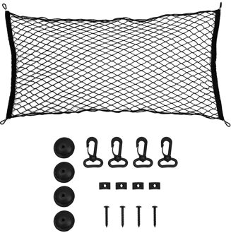 ODOMY Universele Auto Kofferbak Cargo Mesh Netto Opbergtas Verstelbare Elastische Organisator SUV Interieur Netjes Accessoires