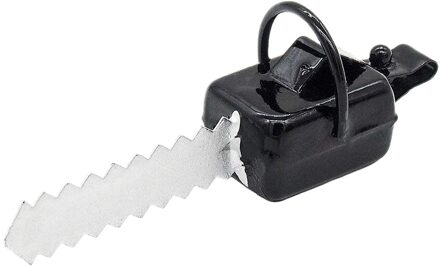 Odoria 1:12 Miniatuur Zwart Kettingzaag Elektrische Zaag Tuin Gazon Gereedschap Fairy Tuin Poppenhuis Outdoor Accessoires