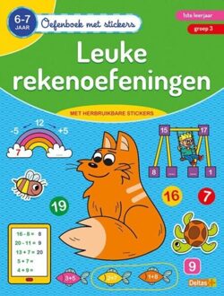 oefenboek met stickers - leuke rekenoefeningen 6-7 j.