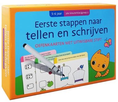 oefenkaarten tellen en schrijven junior karton 20 stuks