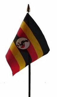 Oegandese landenvlag op stokje