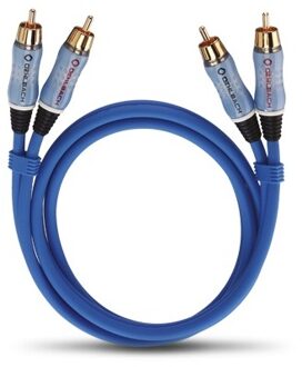 Oehlbach Audio-cinchkabel Stereo 0,50 m Mini jack kabel Blauw