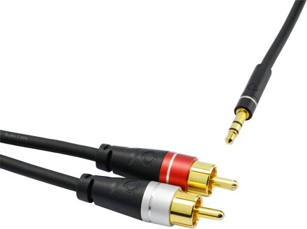 Oehlbach SL AUDIO CABLE 3.5 - 2xRCA 2,0 M Mini jack kabel Zwart