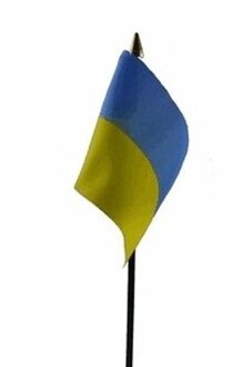 Oekraiense landenvlag op stokje