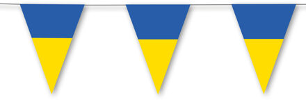 Oekraine/Ukrain vlaggetjes vlaggenlijn - 3,5 m - papier