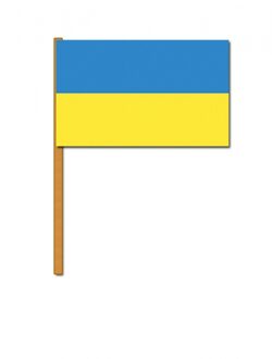 Oekraine zwaaivlag 30 x 45 cm