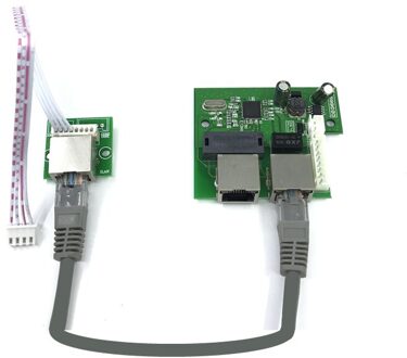 Oem Fabriek Direct Mini Snelle 10 / 100 Mbps 3-Poort Ethernet Netwerk Lan Hub Switch Board Twee-layer Pcb 3 Rj45 5V 12V Hoofd Poort 4Transfer module