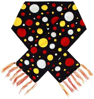 Oeteldonk sjaal rood/wit/geel confetti