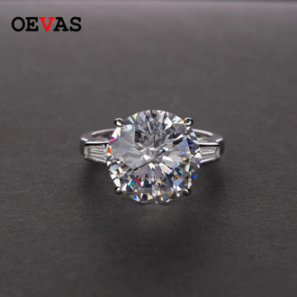 OEVAS Classic 100% 925 Sterling Silver Citrine Pink Sapphire Moissanite Gemstone Engagement Cocktail Rings Jewelry Wholesale