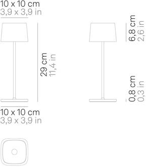 Ofelia 3K tafellamp IP65 wit