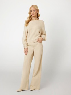 Off-Shoulder Sweater In Gemengde Wol Crème - M