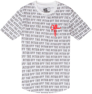 Off The Pitch Allover You Tee Wit - S