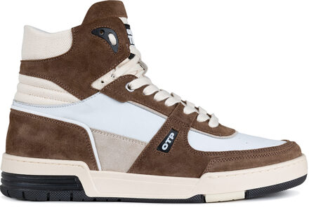 Off The Pitch Basketta Hi OTPF223006-851 Bruin / Wit maat