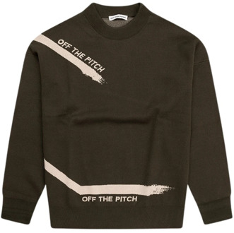 Off The Pitch Direction Jacquard Sweater Heren Groen Off The Pitch , Green , Heren - Xl,L,Xs