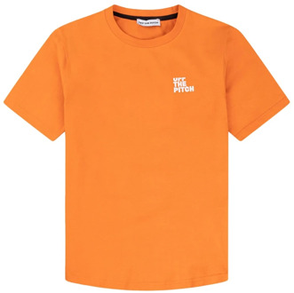 Off The Pitch Oranje Slim Fit T-Shirt Heren Off The Pitch , Orange , Heren - 2Xl,Xl,L,M,S,Xs