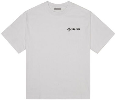 Off The Pitch Script Loose Fit Tee Unisex Wit - M