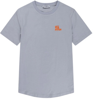 Off The Pitch Slim Fit T-Shirt in Lichtblauw/Oranje Off The Pitch , Blue , Heren - 2Xl,Xl,L,M,S,Xs