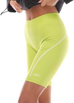 Off White ATHL Off Stamp Seamless Shorts in Lime Limoengroen